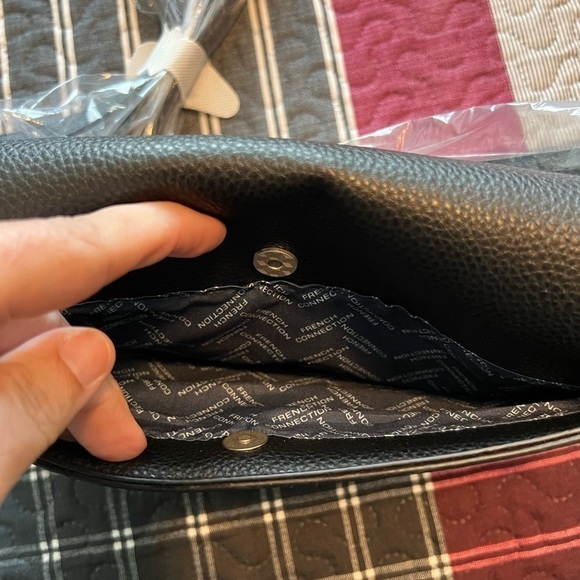 NWT French Connection Kitty Pebble Shoulder Bag - Black - Picture 14 of 16